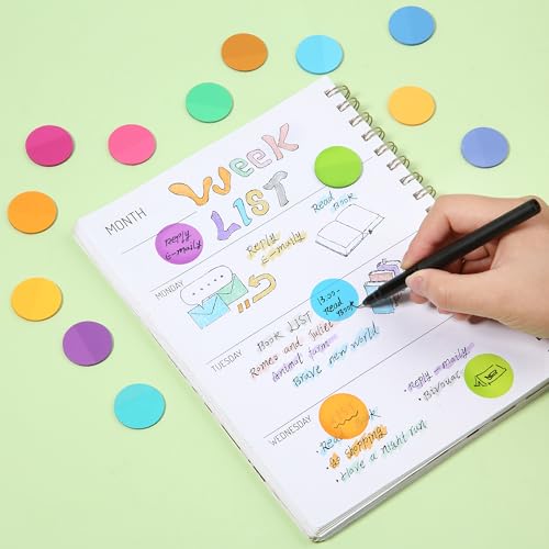 Mr. Pen- Round Transparent Sticky Notes, 1.1” Diameter, 14 Pads, 560 Sheets - color: Candy, size: 560 pcs