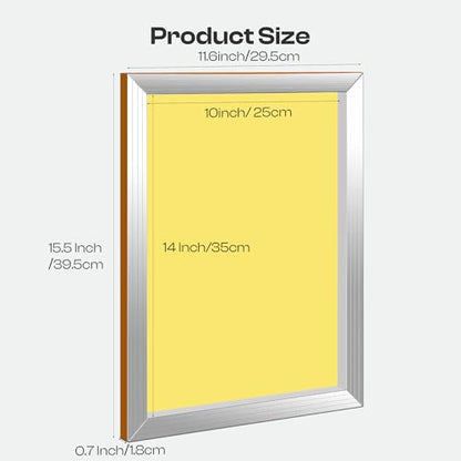 Caydo 2 Pieces Dry Sift Screen Set, 10 x 14 Inch Aluminum Screen Printing Frame with 305 Yellow Mesh for Fabric and Label Printing - style: 305 Mesh