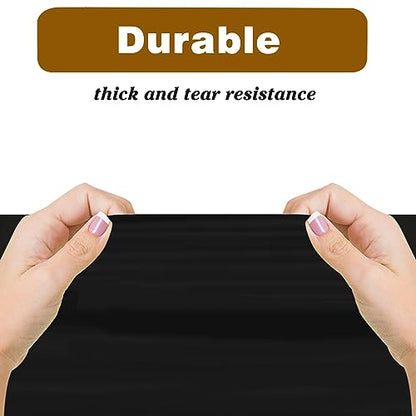 Kopokita 2PCS Black Plastic Tablecloths 54 x 108 Inch, Disposable Table Cloths Rectangle Party Table Covers (Pack of 2) - color: Black, size: Rectangle (4 Pack)