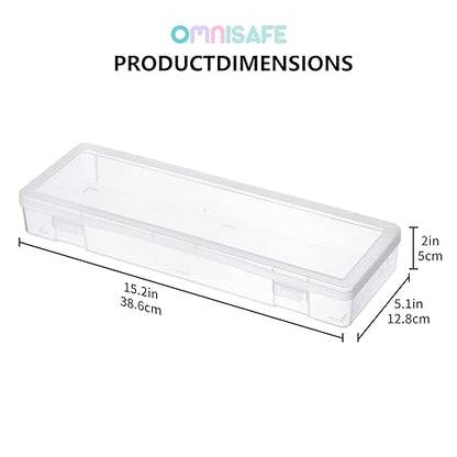 6 Pack Large Plastic Hobby Art Craft Organizer,Storage Containers | Stackable Design, Clear, Latching Lid, High-Grade Material, for Pencil Box, for Crayon - size: Large - 6 Pack