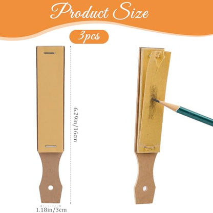 Pencil Sandpaper Sharpener Blocks, 3 PCS Sandpaper Block for Drawing Crayons Charcoal Sharpener Sketch Pencil Sharpeners Lead Pointer Art Drawing Tool for Pastel Sticks for Artist Sketch Beginner