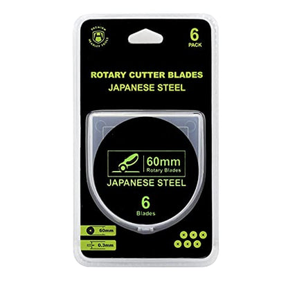 HEADLEY TOOLS 60mm Rotary Cutter Blades 10 Pack Fits Olfa, Fiskars, Replacement Rotary Blade for Arts Crafts Quilting Scrapbooking Sewing, Sharp and Durable - size: 60mm 10pcs