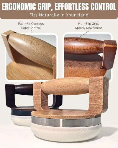 Wooden Printmaking Tool – 4 Inch Block Printing Press with Ergonomic Wood Handle, Steel-Reinforced Rim & Mesh Pad, Ideal for Linocut, Relief Printing and Art Prints (Light Maple Finish) - color: Light Maple Finish