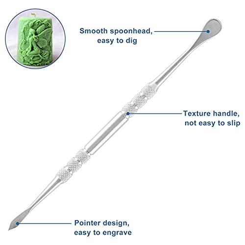 suiwotin 10PCS Wax Carving Tool, Silver, Stainless Steel - color: Silver - 10PCS