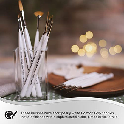 Silver Brush Limited Ultra Mini Ultimate Round Paintbrush Set, 4pc - color: Designer Round Set, size: 4 Pc
