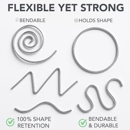 Mr. Pen- 15 Gauge Aluminum Craft Wire, 1.5 mm, 32.5 Feet, Bendable Metal Wire for Sculpting, Jewelry, Floral and Wreath Making, Crafting, Christmas Ornaments, Beading, Bonsai Training | Bendable Metal Wire for Jewelry Making, Sculpting, Floral Making, Wre