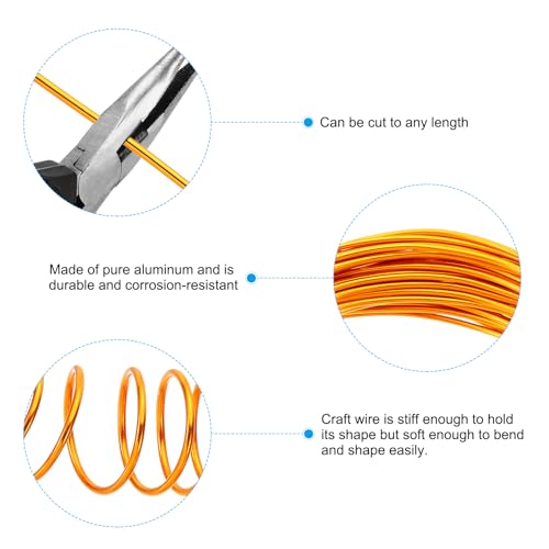 PATIKIL 32.8ft Aluminum Wire, 4pcs Jewelry Wire Bonsai Wire Metal Craft Wire 1.5mm 14 Gauge Wire for Crafts Bonsai Jewelry Making Beading Plants, Silver Gold Black Bronze - color: Silver Gold Black Bronze, size: 1.5mm x 32.8ft