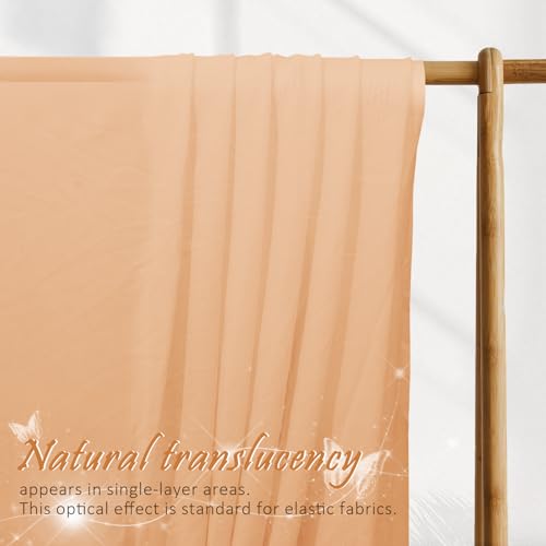 Manyshofu Nude Mesh Fabric by The Yard 4-Way Stretch, 60 Wide (1 Yard) - color: Nude, size: 1 Yard