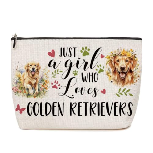 Golden Retriever Gifts for Girls Makeup Bag Funny Animal Cosmetic Bag - color: Multicolor 1769