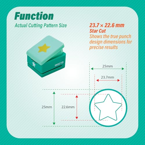 Creative Effort-Saving Kids' Educational Star - Shaped Paper Puncher - 1 inch, Kid-Safe for Art Projects & Home Decoration - size: NCP-21-five-pointed star