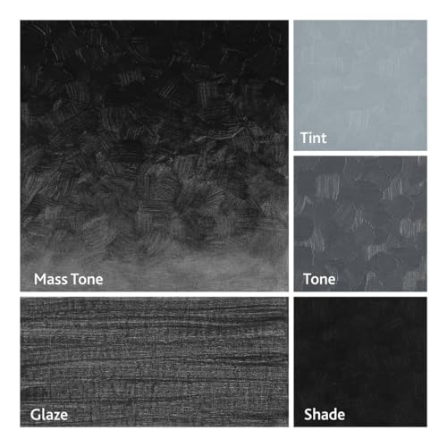 Tusc & Pine Artist Oil Paint - Nocturne Black Pearlescent, 40 ml, Non-Yellowing, Rich & Creamy Consistency, Maximum Pigment Load, Small Batch Milled Oil Paints Made in the USA - color: Nocturne Black Pearlescent, size: 1.35 Fl Oz (Pack of 1)