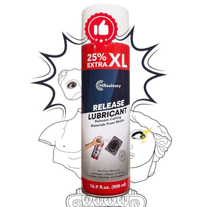 Silicone Mold Release Spray (Silicone-Based) (16.9 floz/500ml) - Resin & Epoxy Release Agent for Smooth Mold Removal with Ease, Universal Use on Almost All Molds - size: 1 Pack
