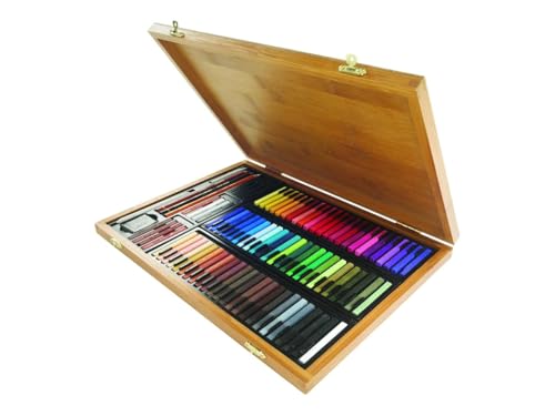 Conté à Paris, Colour & Sketch Pastel Carré Wood Box, Set of 84 - Assorted