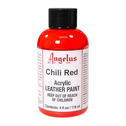 Angelus Acrylic Leather Paint, 4 Fl Oz (Pack of 1), Chili Red - color: Chili Red, size: 4 Fl Oz (Pack of 1)