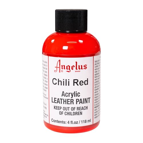 Angelus Acrylic Leather Paint, 4 Fl Oz (Pack of 1), Chili Red - color: Chili Red, size: 4 Fl Oz (Pack of 1)