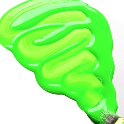 GOLDEN High Flow Acrylics, Fluorescent Green, 1 fl. oz. Bottle | Artist grade paint blending the strength of acrylic and versatility of ink for spraying, drawing, staining and mixed media.