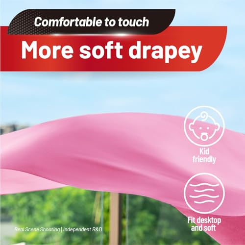 Plastic Tablecloth Roll, 310 Ft X 54 In Table Cloth Disposable Table Cover | Pink Tablecloth with Cutter PEVA Disposable Tablecloth Rectangular Table Cover Roll for Baby Shower, Birthday Party, Festival - color: Pink, size: 3720" x 54" (Rectangular)
