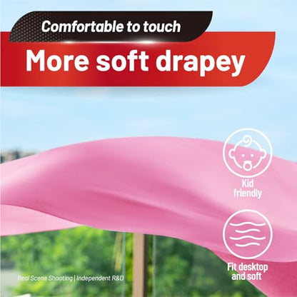 Plastic Tablecloth Roll, 310 Ft X 54 In Table Cloth Disposable Table Cover | Pink Tablecloth with Cutter PEVA Disposable Tablecloth Rectangular Table Cover Roll for Baby Shower, Birthday Party, Festival - color: Pink, size: 3720" x 54" (Rectangular)