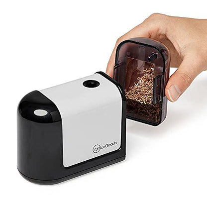 OfficeGoods Mini-Pro Electric Pencil Sharpener, Cordless, Black - color: Black