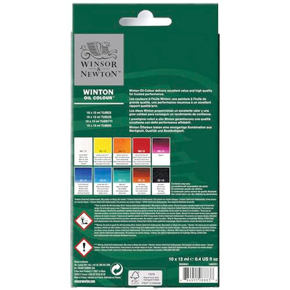 Winsor & Newton Winton Oil Color Paint Set, 10 x 12ml (0.4-oz) Tubes - style: Tube Set - 10 x 12ml