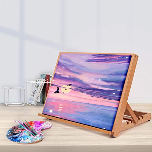 Falling in Art 5 Position Wood Drafting Table Easel Drawing&Sketching Board | 16 1/2 Inches by 12 1/8 Inches - style: 16 1/2 L * 12 1/8 W