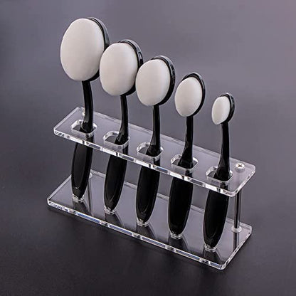 UNIMEIX 5 Pack Blending Brush for Card Making Crafting Ink Blender Brushes Set Tool Paper Background Brush Drawing Scrapbooking & Stamping Supplies (Black) - color: White, size: 5 Pack Brush with square holder