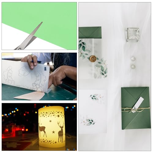 PATIKIL 100 Sheets Vellum Paper 4x6 Green | Vellum Paper Printable Translucent Paper 100GSM for Invitations Printing - color: Green