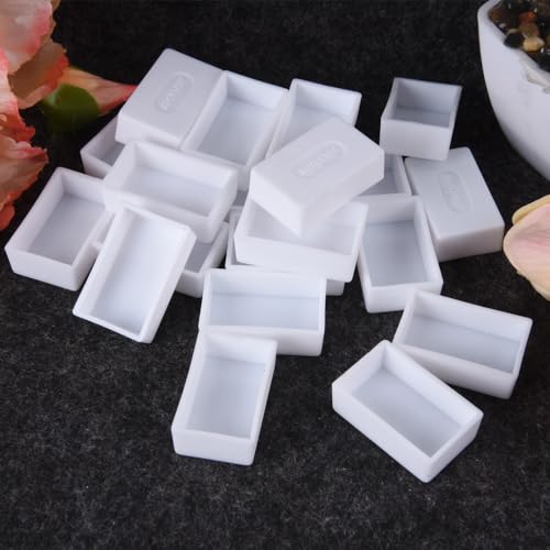 20Pcs Watercolor Full Pans Empty with Magnetic Stripe,Plastic Palette Tins - color: 20 Full Pans