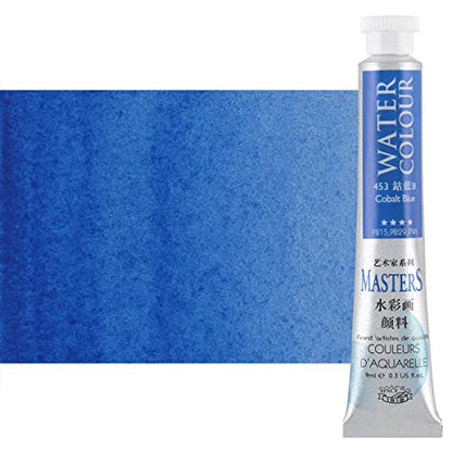 Marie's Masters Quality Watercolor Paint - Blues, 9 mL (Set of 6) - Concentrated Color, Pure Pigments, High Lightfastness Ratings - color: Blues