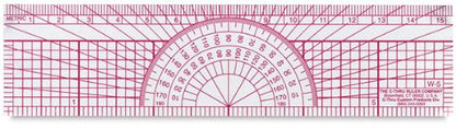 Westcott Protractor Ruler, 6", 15cm, Transparent (W-5)