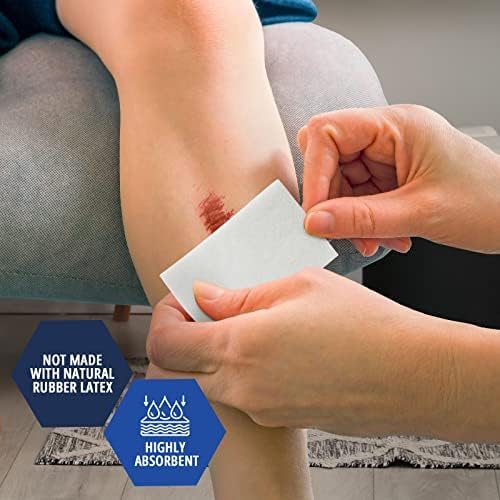 MED PRIDE Sterile Non Stick Pads for Wounds Non-Adherent Highly Absorbent Painless Removal Individually Wrapped (2x3 Inch (Pack of 100)) - size: 2'' X 3'' (Pack of 100)