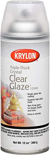 Krylon I00500A07 12-Ounce Triple Thick Clear Glaze Aerosol Spray,High-Gloss (Pack of 6) - color: Clear, size: 12 Ounce (Pack of 6), style: Triple Thick