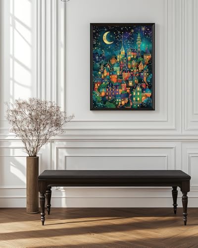Starry Night Diamond Art Kits for Adults, Crafts 5D Diamond Painting Dot Kit for Adult Beginners, Abstract Landscape DIY Round Dots Full Drill Diamonds Paintings Art for Home Wall Decor Gifts 12X16 In - color: C09