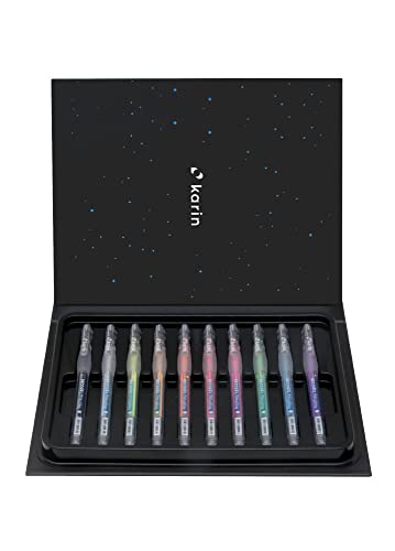 Karin Deco Gel 1.0 Milky Way 10 Colours Set, Gel Pens in Pastel Colours - style: Decorative