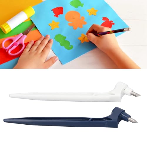 2Pcs Craft Cutting Tools, Stainless Steel Craft Rotating Cutting Tool, 6.69in 360 Degree Rotating Cutter Tools, Detachable Rotating Paper Knife Set for DIY Handwork