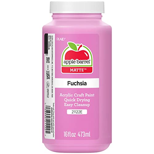 Apple Barrel, Fuchsia Acrylic Paint in Assorted Colors (16 Ounce), 21122, 16 Fl Oz (Pack of 1) - color: Fuchsia, size: 16 Fl Oz (Pack of 1)