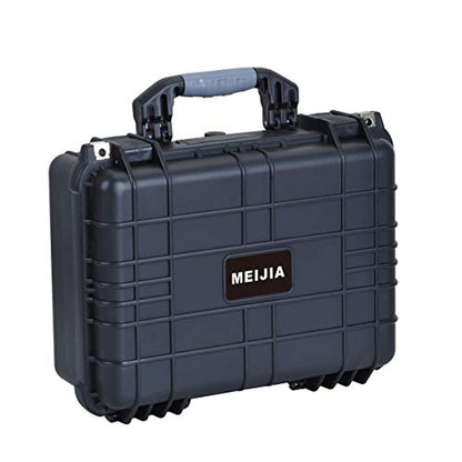 MEIJIA All Weather IP67 Waterproof Hard Camera Case,Hard Protective Case,Hard Case with Customizable Foam,Fit Use of Drones,Camera,Equipments,Pistols(Black,15.98x12.99x6.85inches) (Pack of 2) - color: Black, size: 15.98x12.99x6.85inches (Pack of 2)