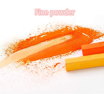 Non Toxic Artist Pastels,Square Soft Pastels Set,Chalks 12/24/36/48 Colors Soft Dry Pastel Artist Chalk Pastel Sticks for Office School Art Drawing Painting Supplies Professional Art Pastel (12Pcs) - color: 12Pcs