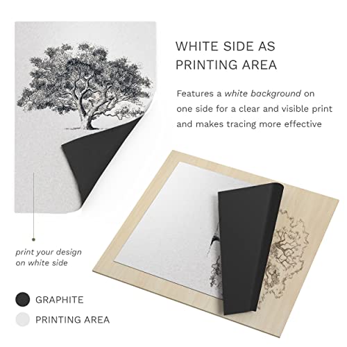 MyArtscape Graphite Transfer Paper Roll, Wax-Free, 17" x 15ft Transfer Roll with Graphite Transfer Paper, 20 Mixed Sheets - Erasable - Smudge-Free