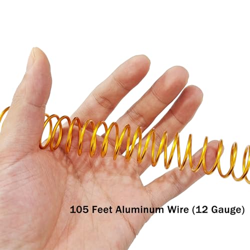 12 Gauge Aluminum Wire, 105 Feet 2mm Bendable Metal Craft Wire for Sculpting, Armature, Jewelry Making, Floral Making, Doll Making, Modelling, Crafting, Bonsai Training (Gold) - color: Gold