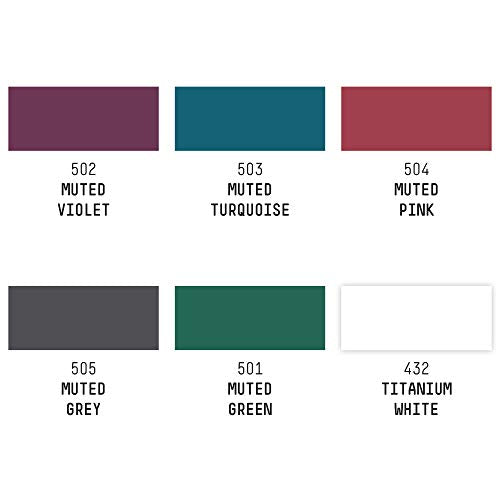 Liquitex Professional Acrylic Ink, 1-oz, Muted Collection, Set of 6 | Ultra Fluid Acrylic, Highly Pigmented, Dye-Free, Non-Fading, Satin Finish, Permanent When Dry, Lightfast - color: Muted Collection