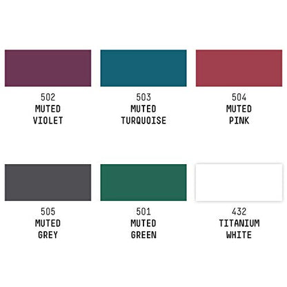 Liquitex Professional Acrylic Ink, 1-oz, Muted Collection, Set of 6 | Ultra Fluid Acrylic, Highly Pigmented, Dye-Free, Non-Fading, Satin Finish, Permanent When Dry, Lightfast - color: Muted Collection