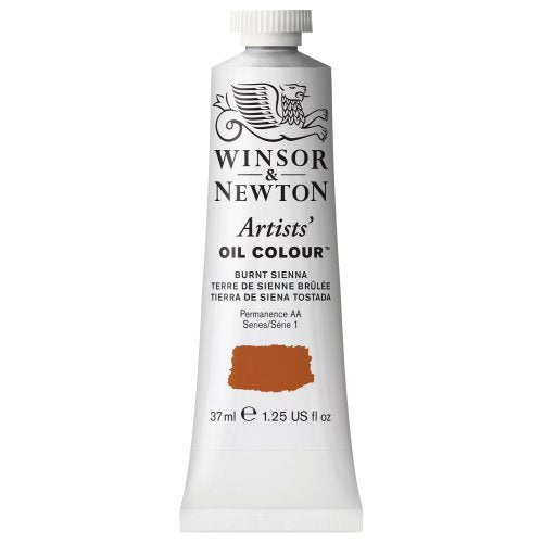 Winsor & Newton Artists' Oil Paint, 37ml Tube, Burnt Sienna | Formulated with the finest pigments with excellent tinting strength; use thickly or thin to a very fine glaze. - color: Burnt Sienna, style: 1.25-oz Tube