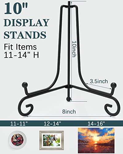 Lzerking Iron Display Stand 10 Packs, 10 Inches Plate Stand for Display