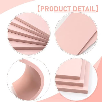 6 Pack 4"x6" Pale Pink Rubber Stamp Carving Blocks Rubber Carved Brick for Stamp Soft Rubber Crafts and DIY Craft Project - style: 4"x6"