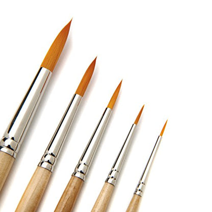 AIT Art Paint Brush Set - 14 Paint Brushes - Rounds, Flats, Angle Shaders, and Filberts - Handmade in USA for Trusted Performance with Oil, Acrylic, and Watercolor