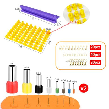 PTFJZ Polymer Clay Cutters for Earring Making 181pcs Clay Tools Set with 44 Shapes Stainless Steel Clay Earrings Cutters 16 Circle Shape Cutters 1 Letter Stamp 120 Jewelry Accessories - color: 181metal