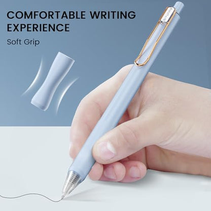 BIYUNRO Gel Pens - Black Ink 4pcs 0.5 mm Fine Point Smooth Writing Pen, Office School Journaling Supplies (Black) - color: Black