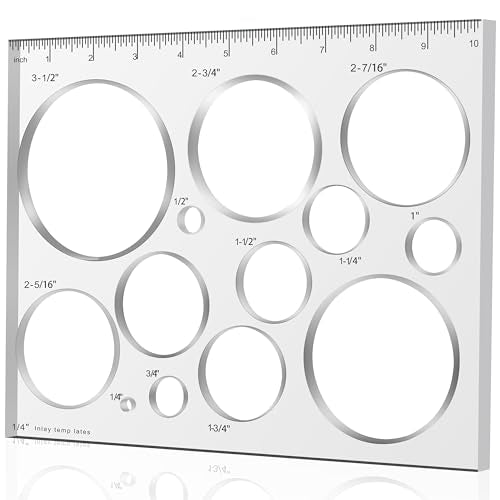 10 * 7.9 inches 13 in 1 Router Jig Kit for Woodworking - Bowtie, Circle Inlay & Decorative Templates - style: 1 Pack Circle