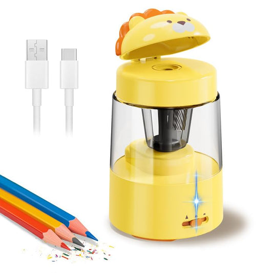ZMOL Lion Electric Pencil Sharpener for Colored Pencils, Rechargeable - color: Yellow